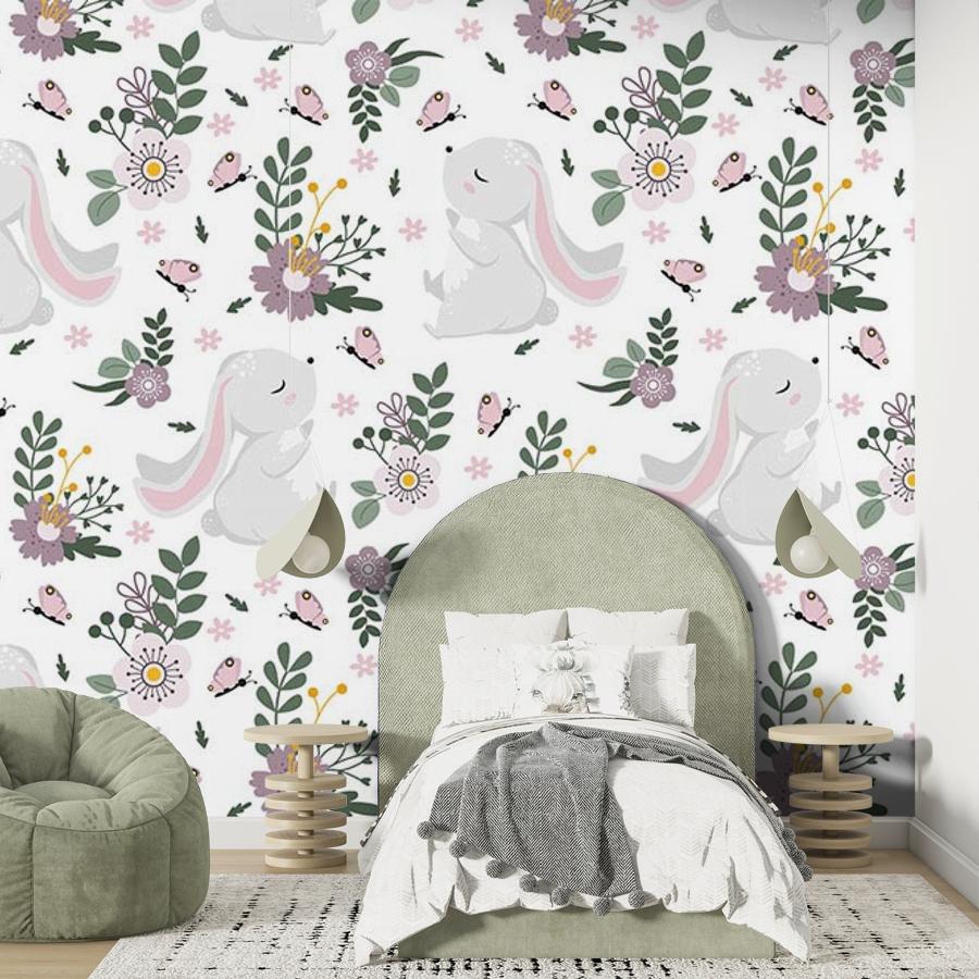 Фотообои и фотообои милые зайки 12-690