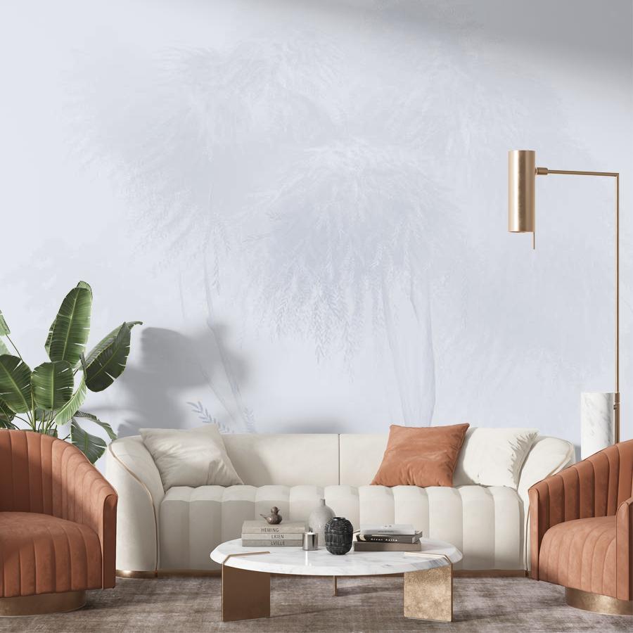 фотообои туманный лес и белая цапля