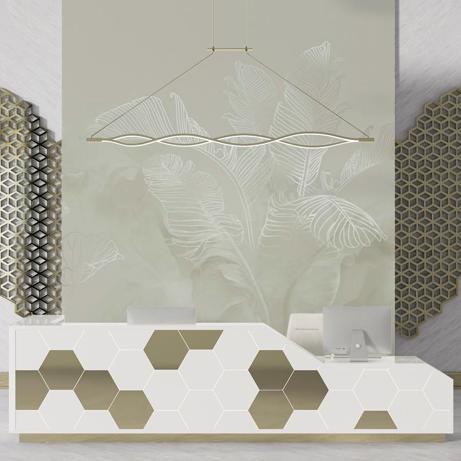 фотообои листья в бежевом тумане