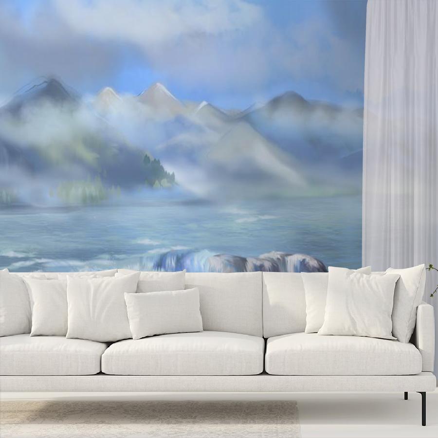 фотообои водопад и горы 13-295