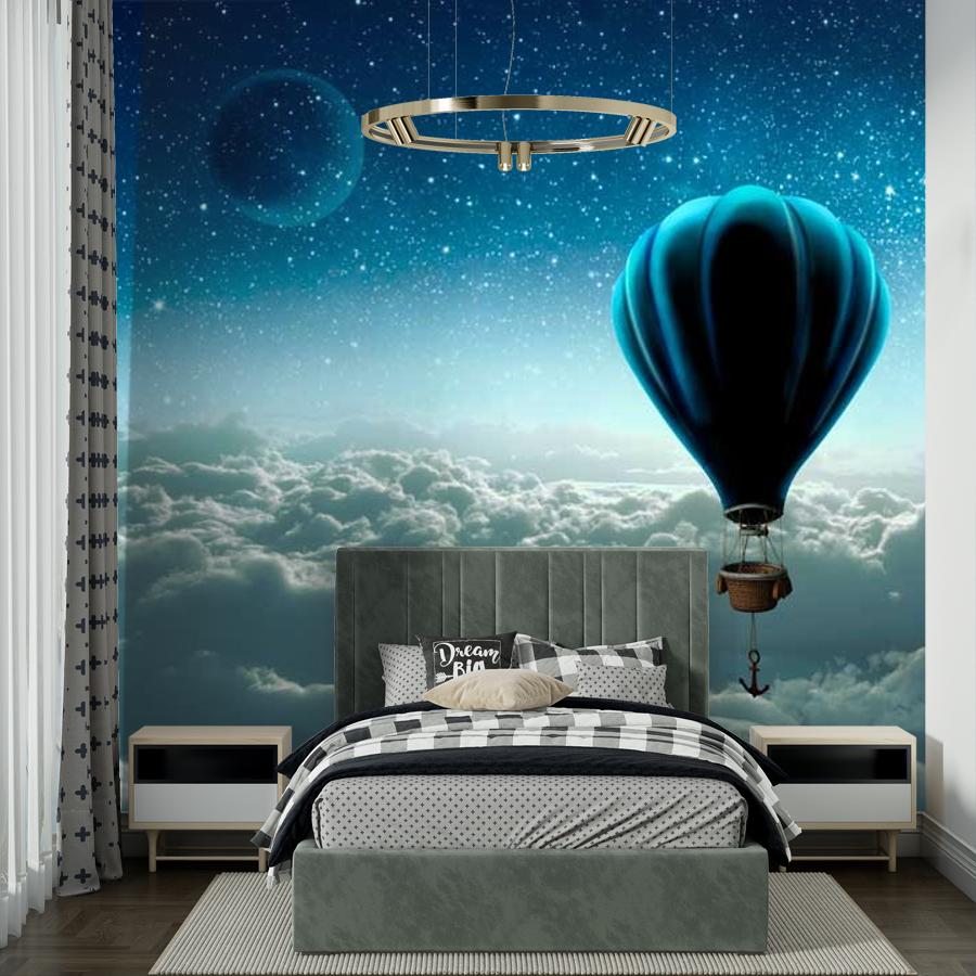 фотообои воздушный шар в ночном небе 14-519