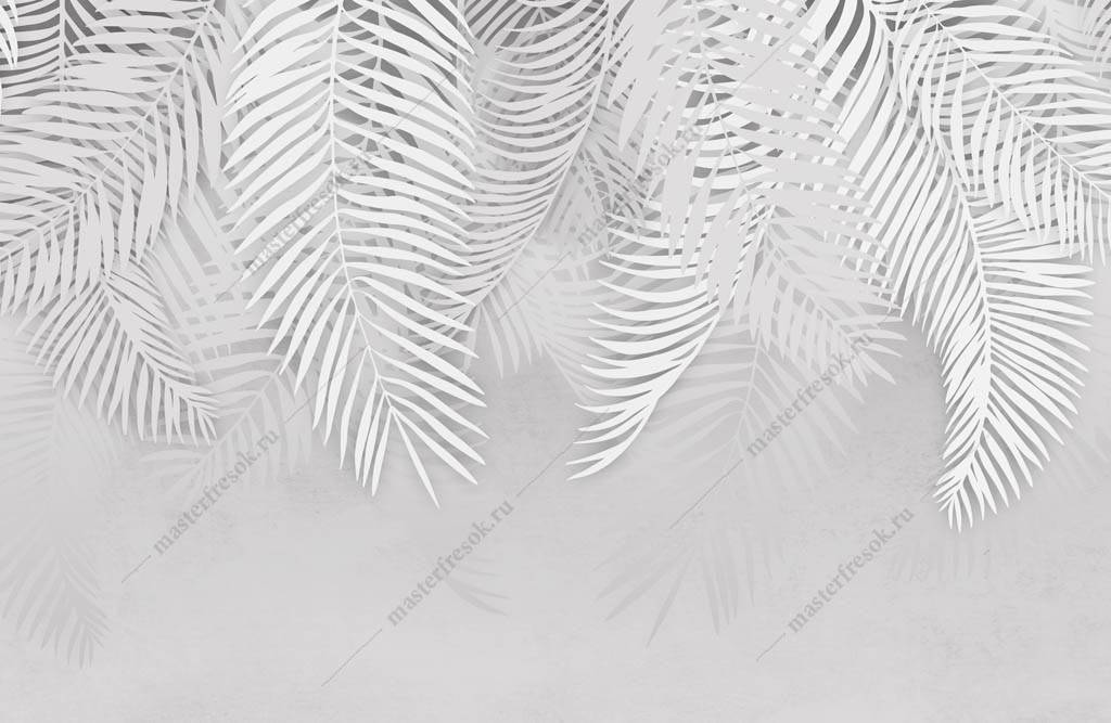 Фотообои Пальмовые листья с потолка