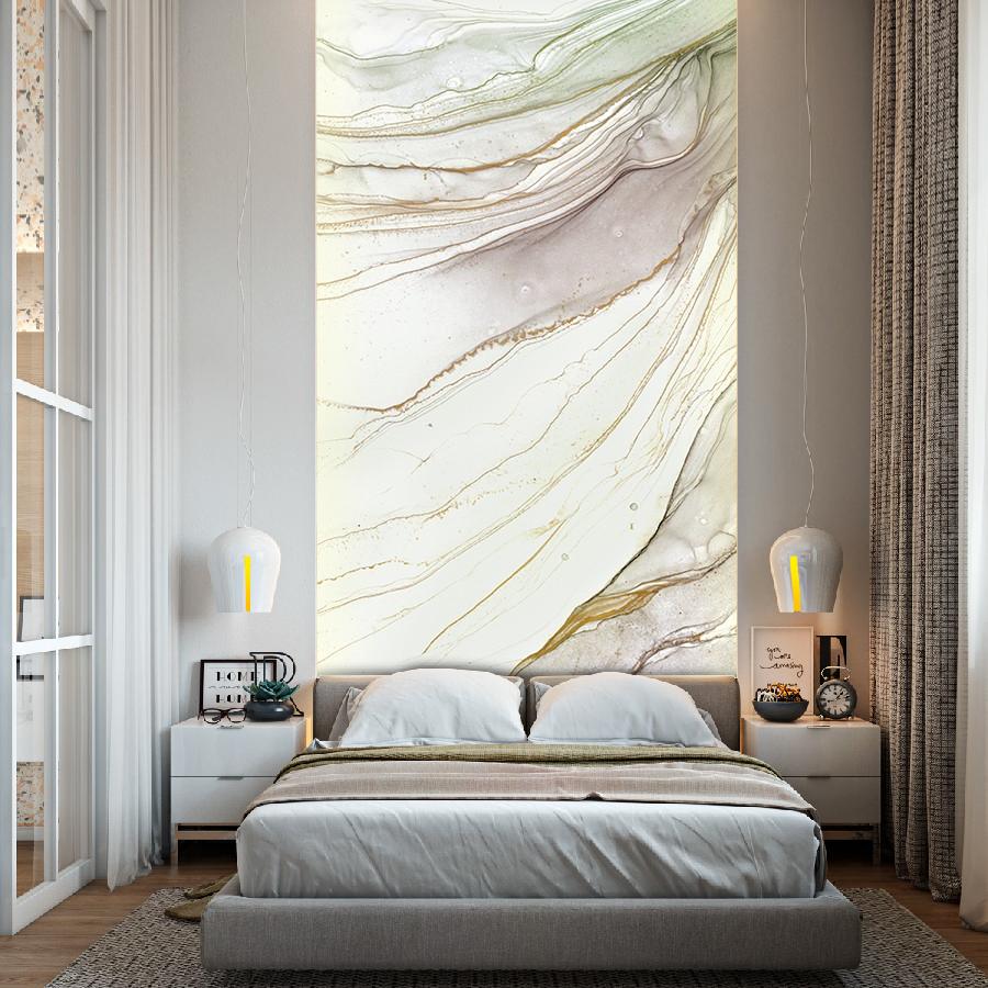 фотообои флюид арт майский зелёный 14-711