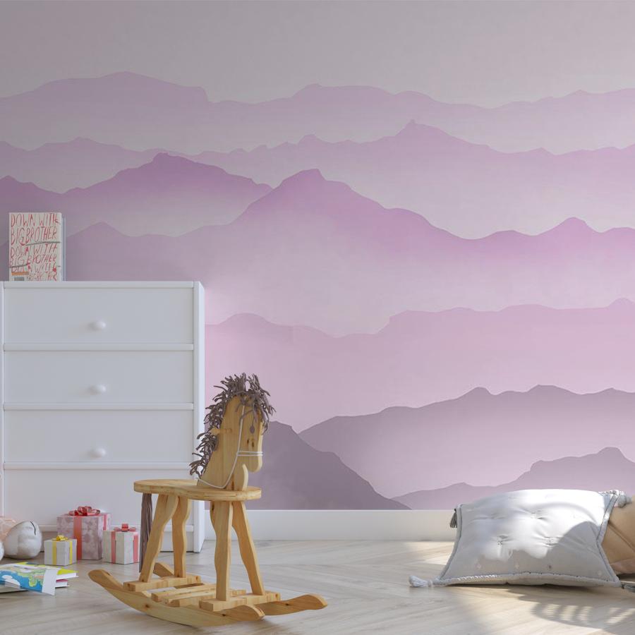 фотообои абстракция горы для девочки 12-1534