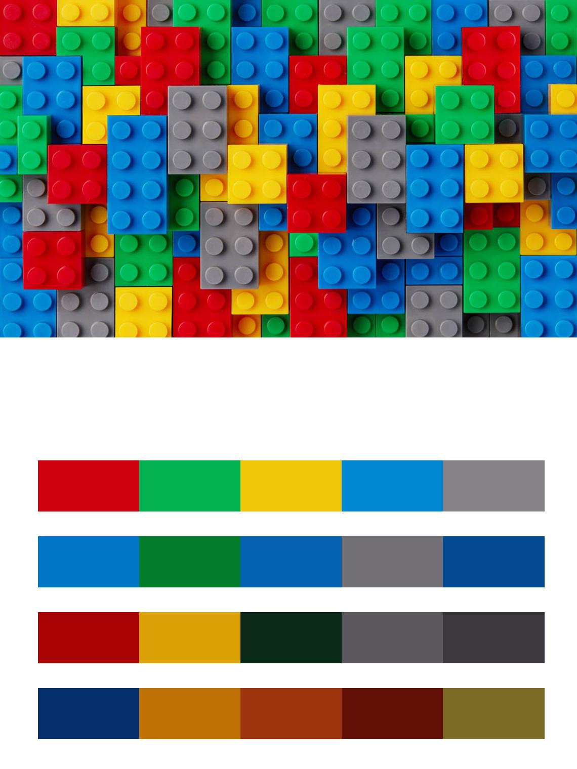 Кубики Лего цвета