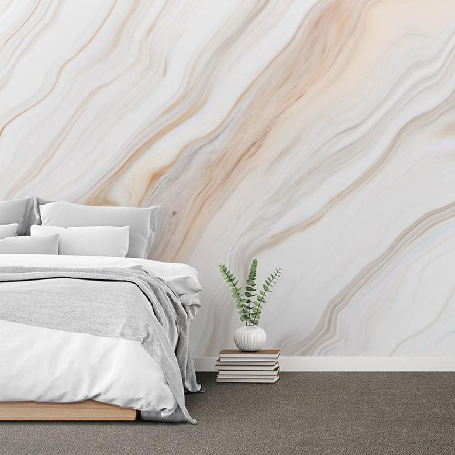 фотообои разводы на белом мраморе 9-1524