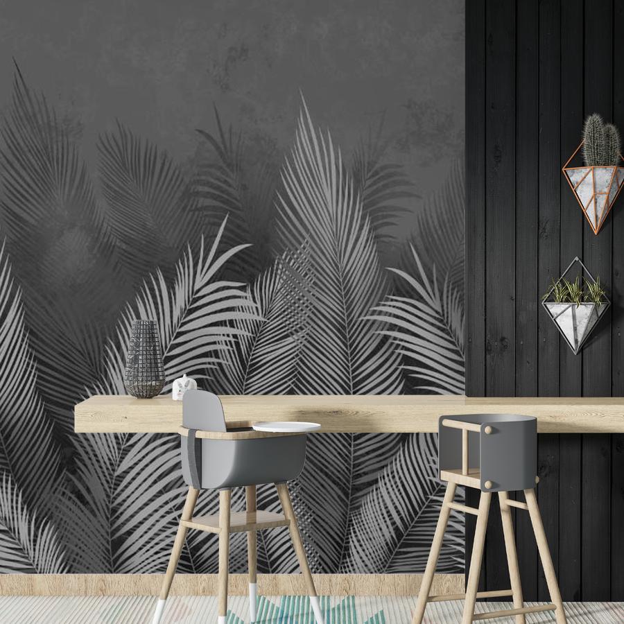 фотообои листья пальмы на тёмном фоне 14-466 фотообои листья пальмы на тёмном фоне 14-466