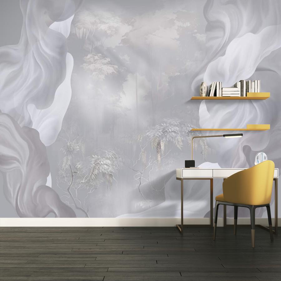 фотообои абстракция растения и волны