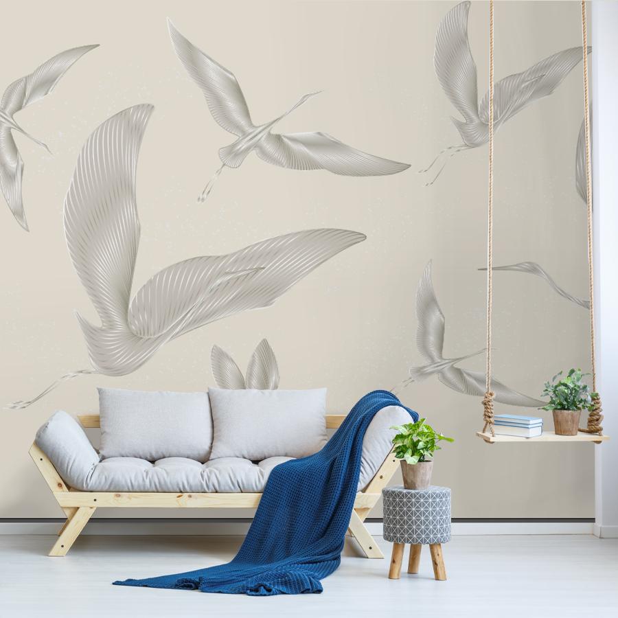 фотообои журавли летят 14-1245