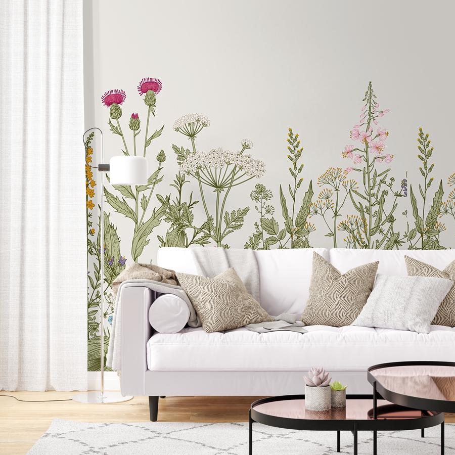 фотообои в кухню полевые цветы 9-1863