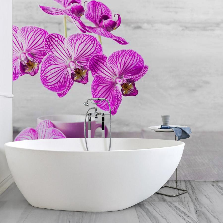 фотообои розовая орхидея  и кружка 10-170