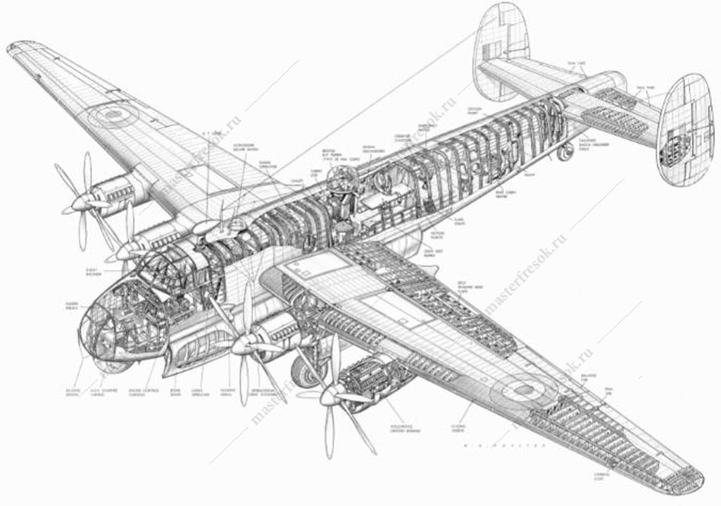 Фотообои Схема самолета