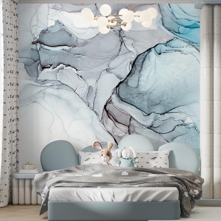 фотообои нежно-голубая акварель 9-1656