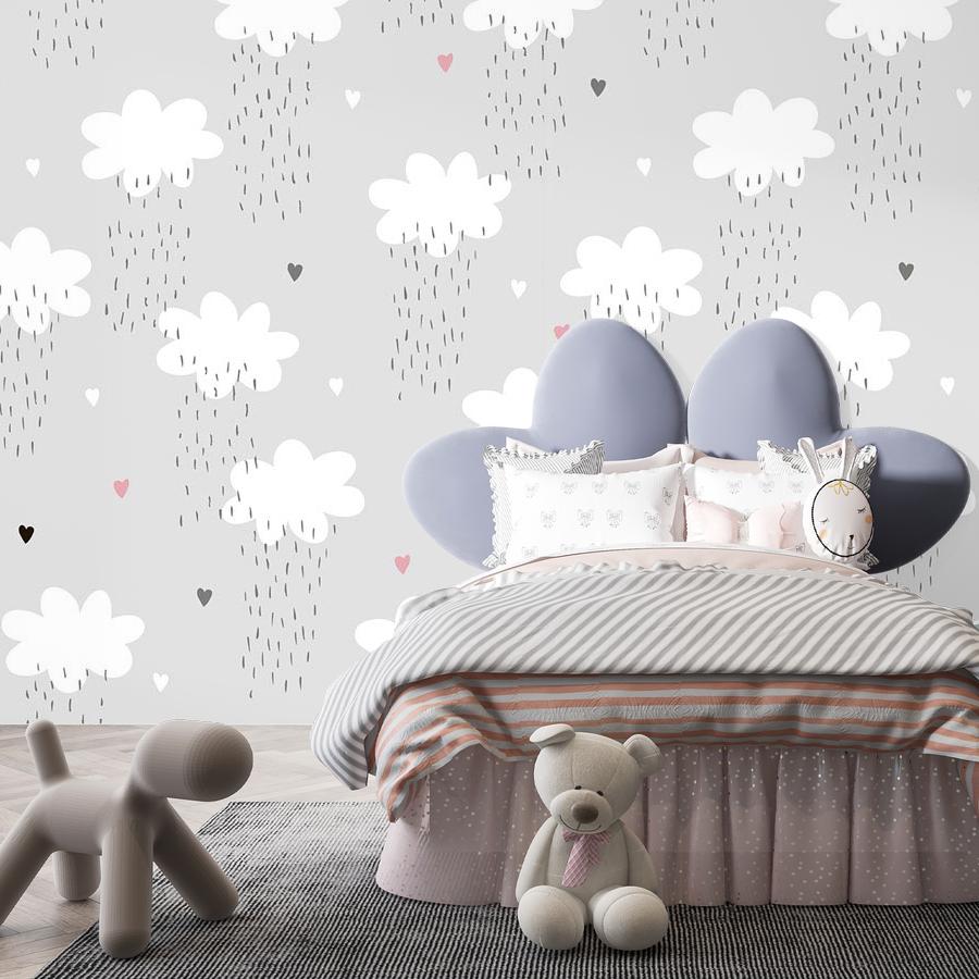 Фотообои и фотообои облака на сером 12-759