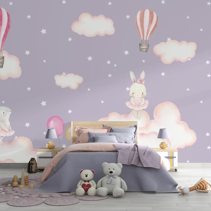 фотообои зайки на облаках 12-1194