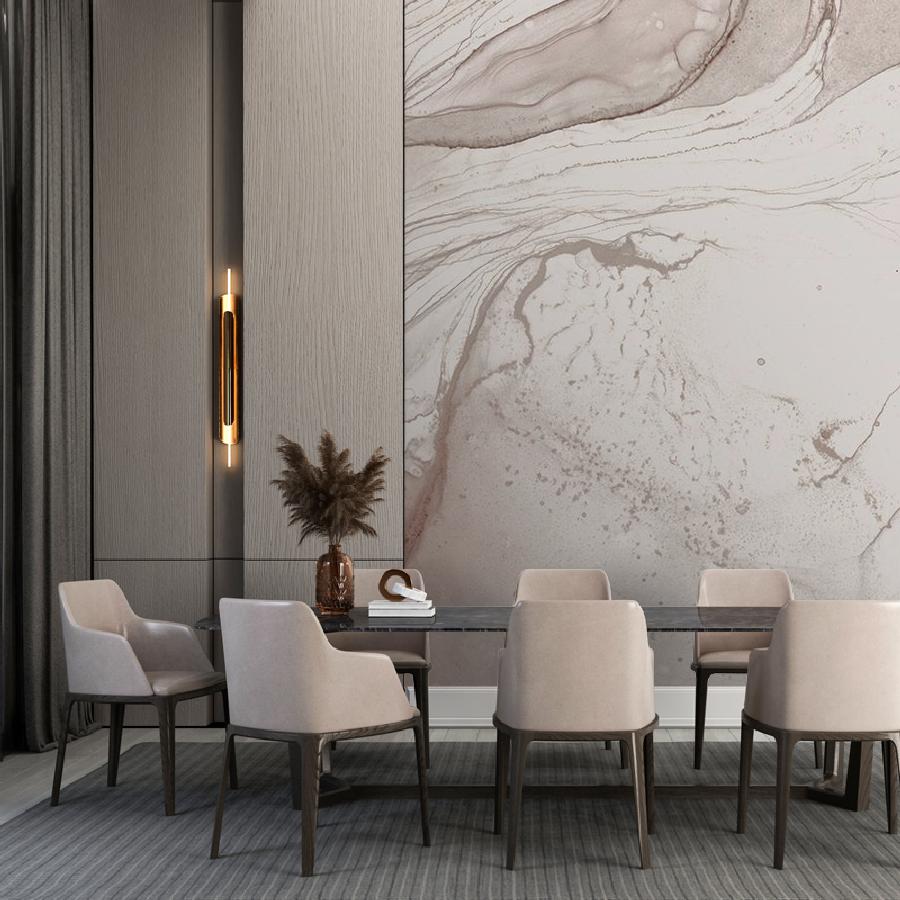 фотообои флюид арт слоновая кость 14-702