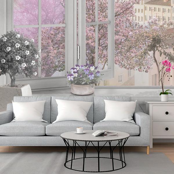 фотообои окно в париж 13-011