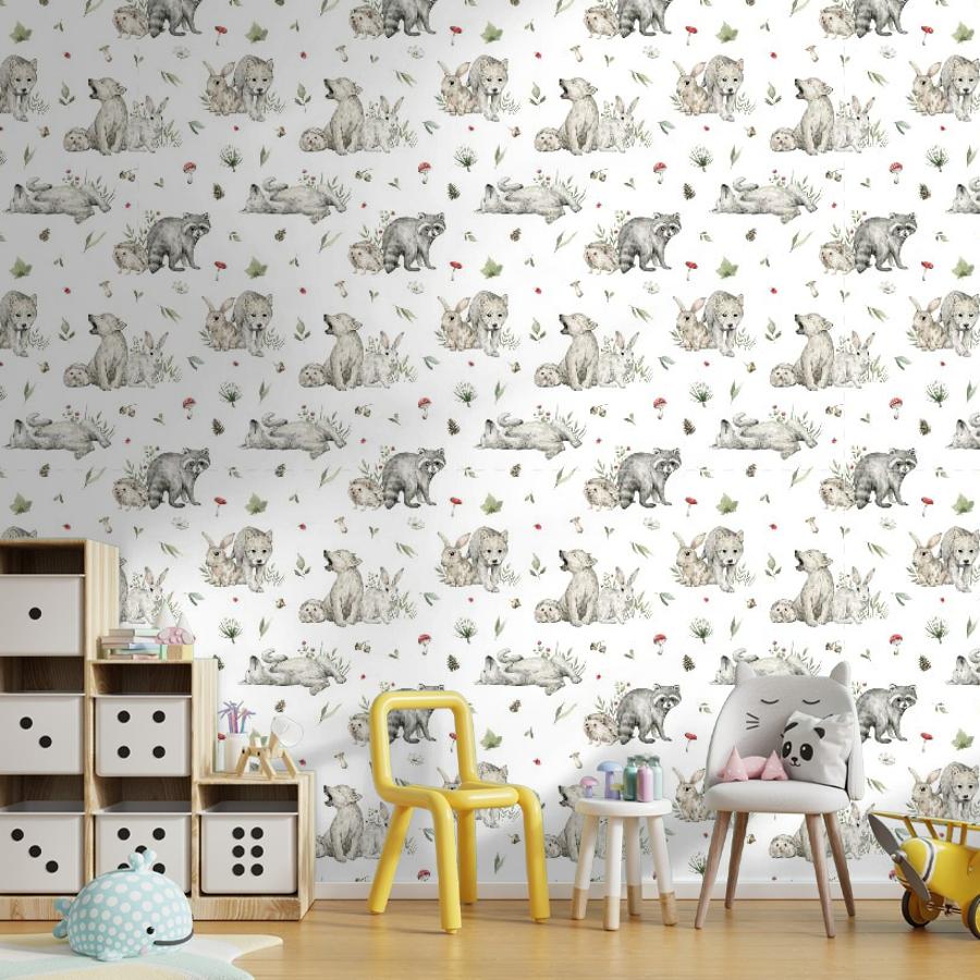 фотообои обои с волчатами 14-1162