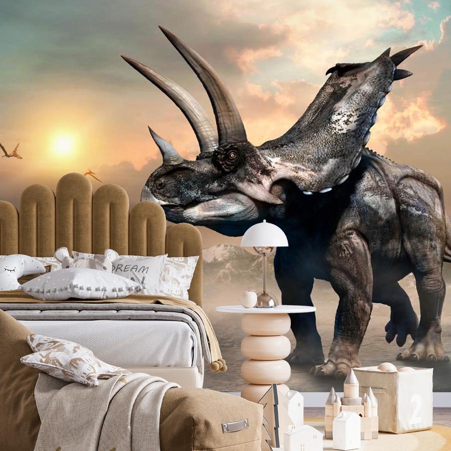 фотообои динозавр трицератопс 12-1107