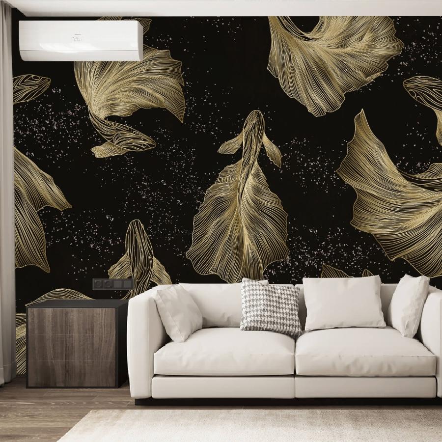 фотообои рыбки золотистые в гостиную 14-1276