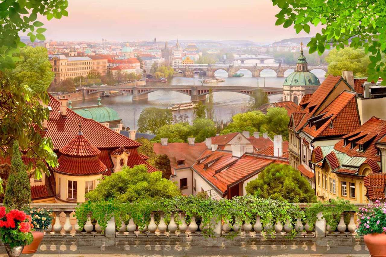 фотообои вид с балкона на город 7-145