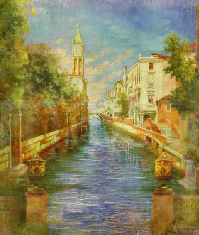 Фотообои Каналы Венеции и часовня