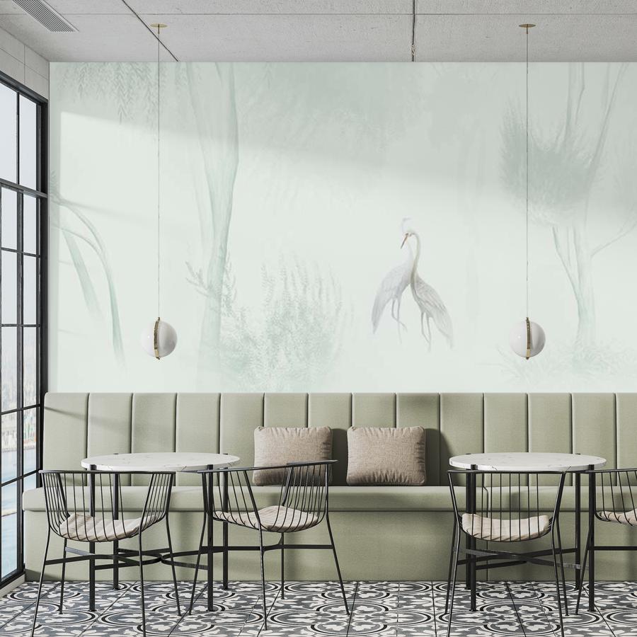 фотообои белые цапли