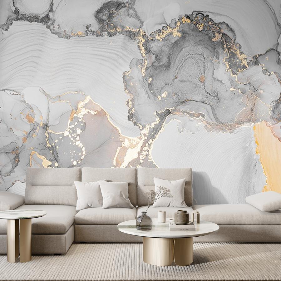 фотообои светло-серый флюид арт 9-1616