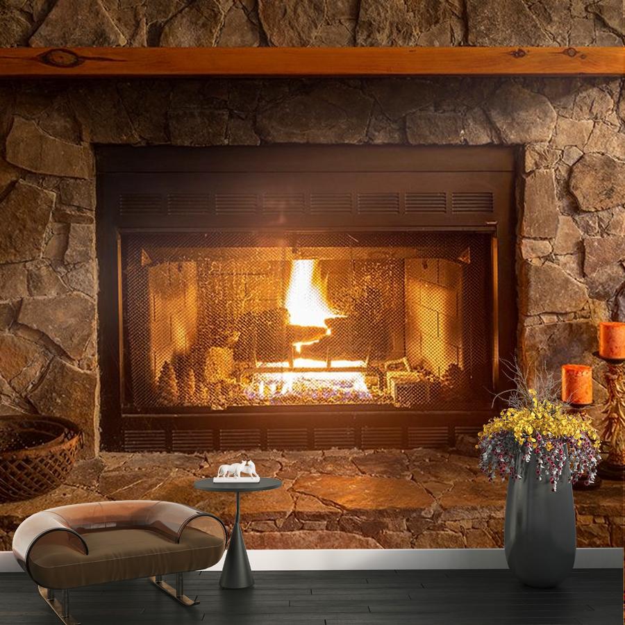 фотообои камин горящий 9-2011