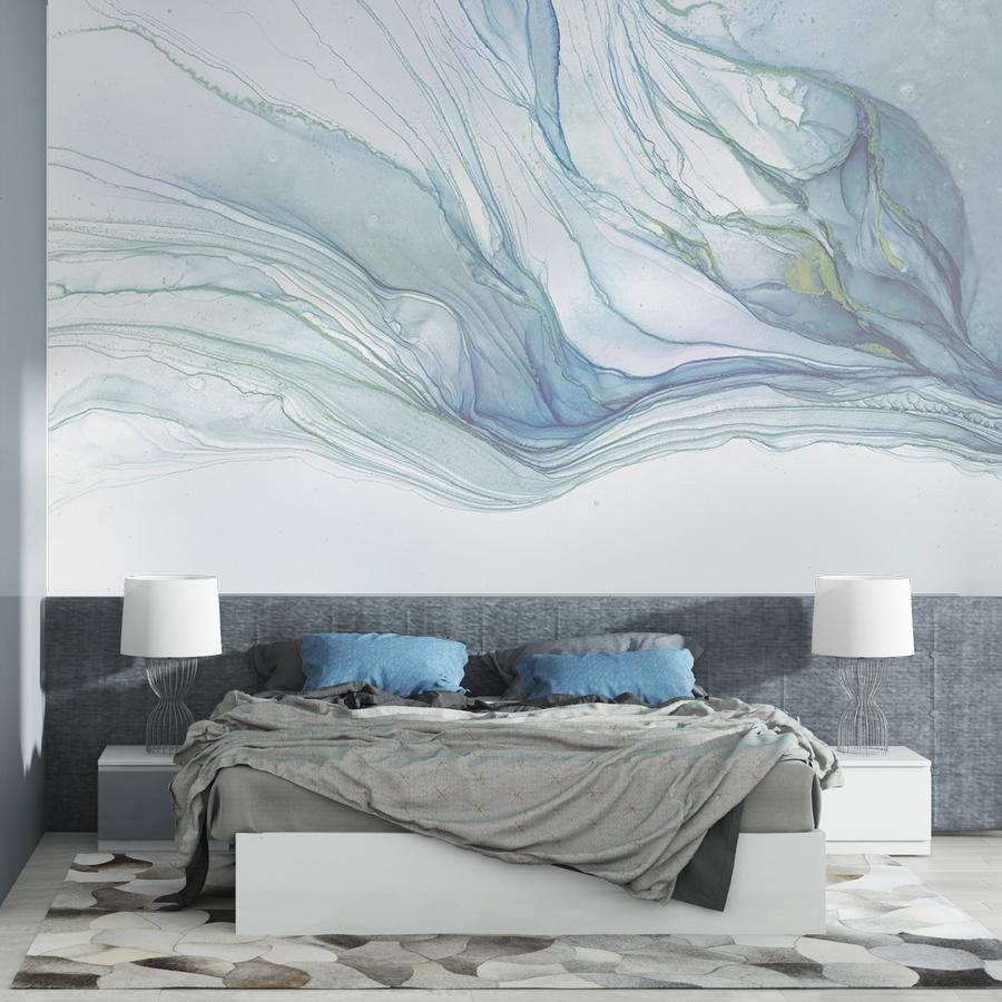 фотообои флюид арт синяя пастель 14-704