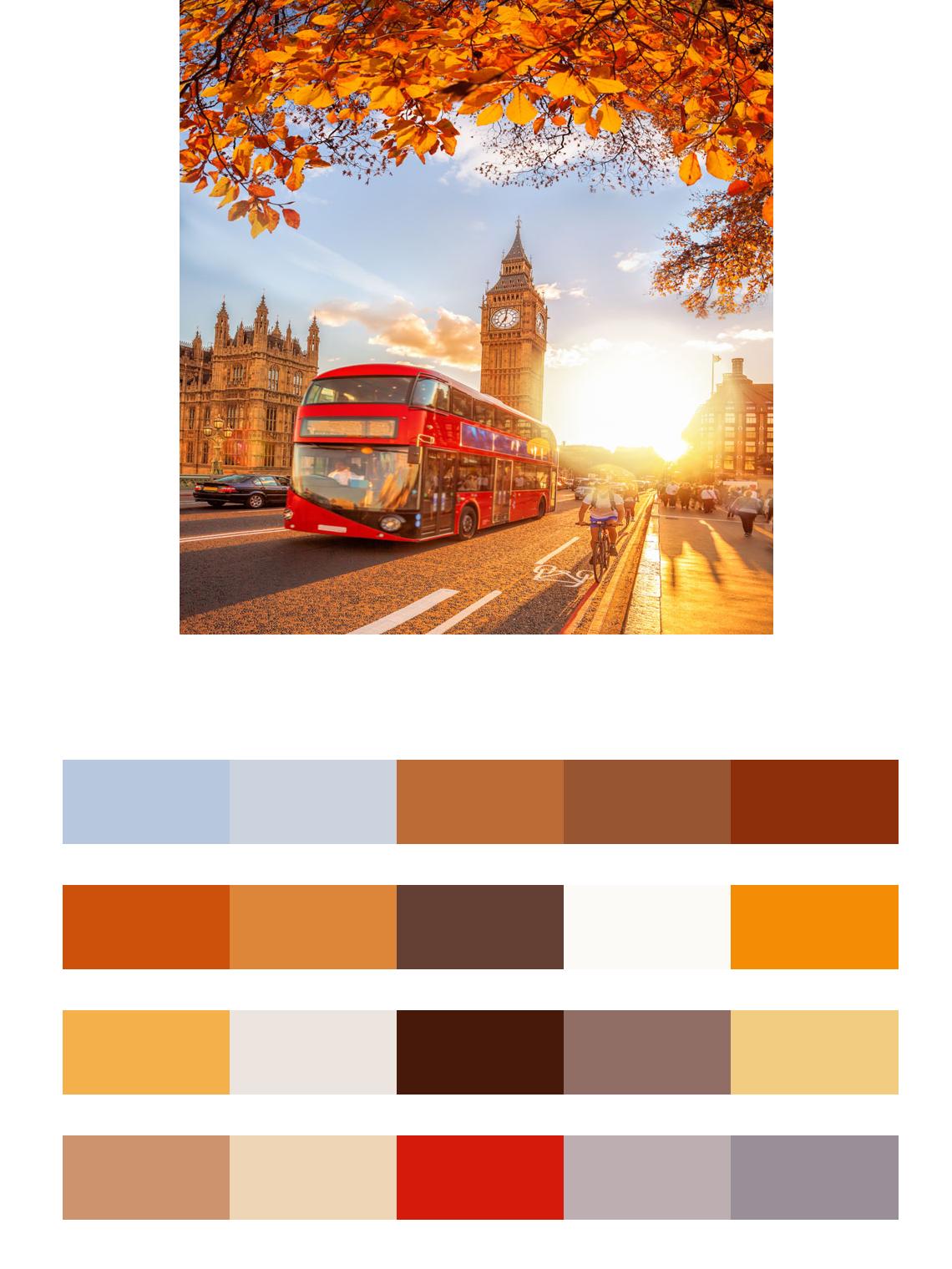 Осенний лондон цвета