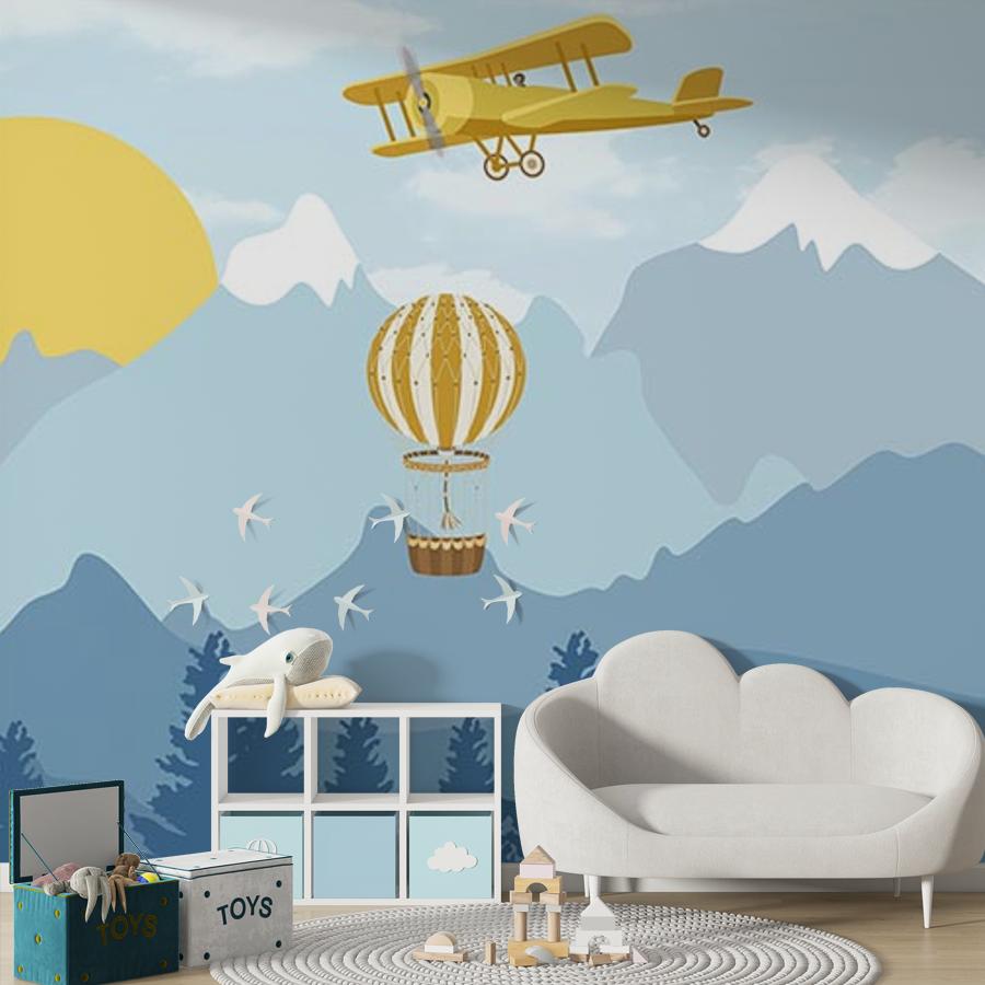 фотообои воздушные шары в голубых горах 12-1303 фотообои воздушные шары в голубых горах 12-1303