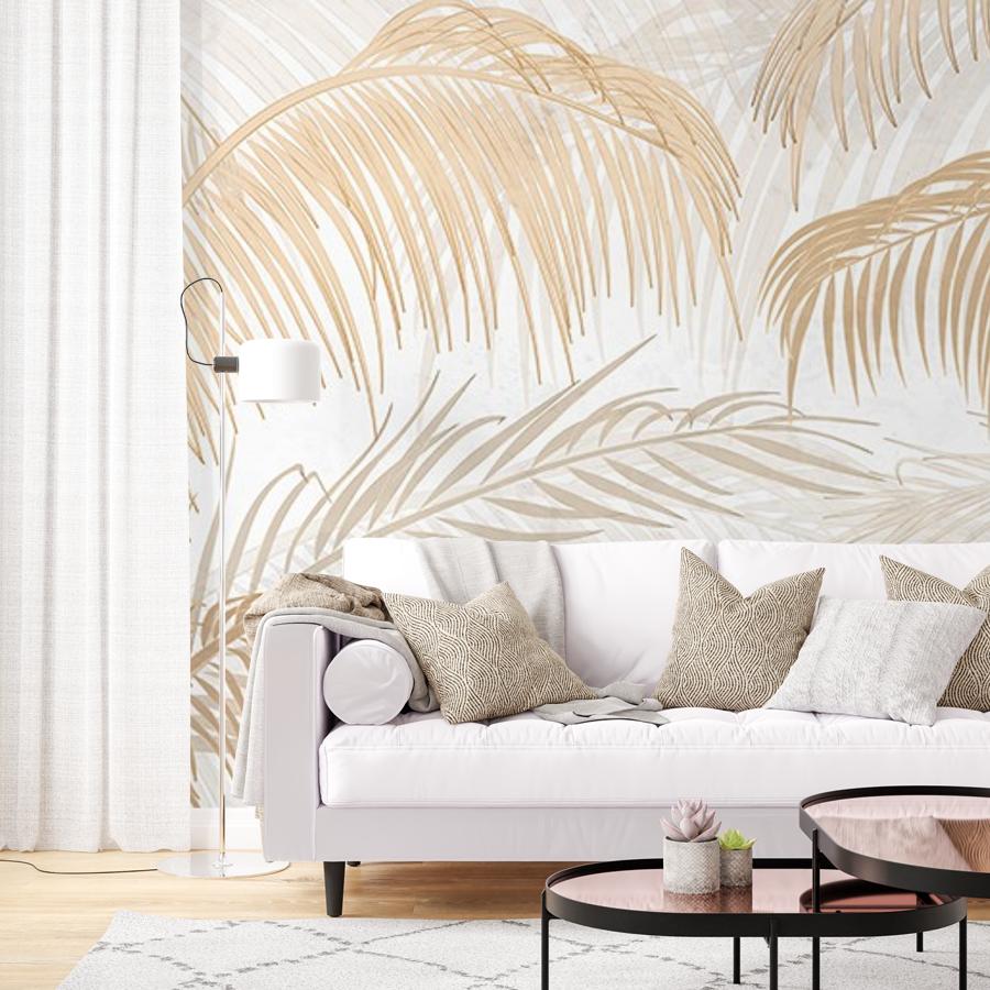 фотообои веточки тонкие золотистые 9-2095