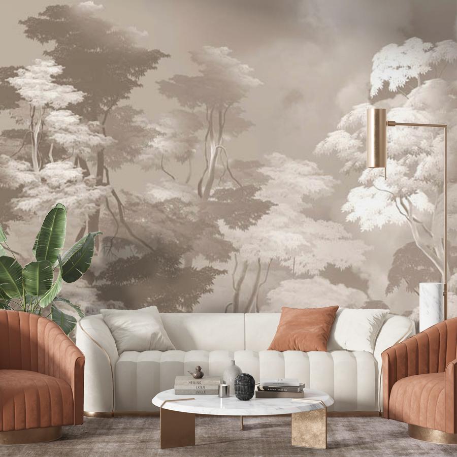 фотообои лес светло-серые тона 13-635 фотообои лес светло-серые тона 13-635