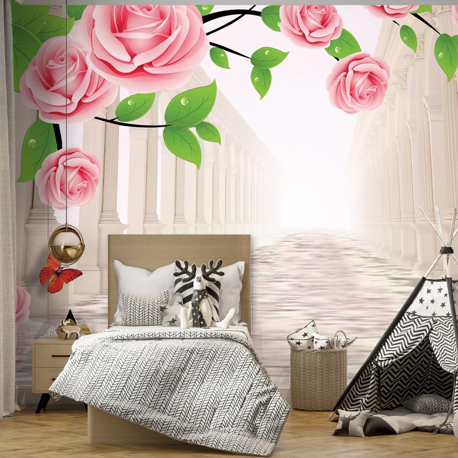 фотообои 3д тоннель и розы 10-657 фотообои 3д тоннель и розы 10-657