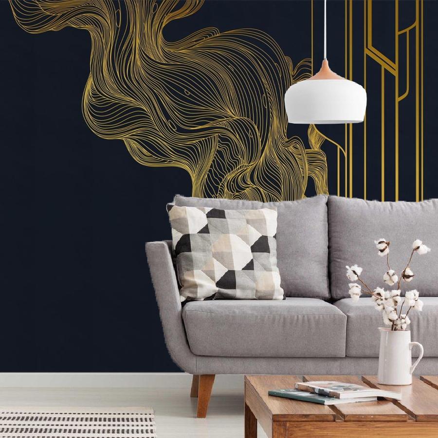 фотообои роскошные линии на темном фоне 14-924