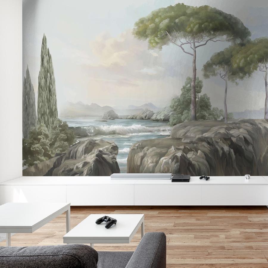 фотообои пейзаж итальянский с морем