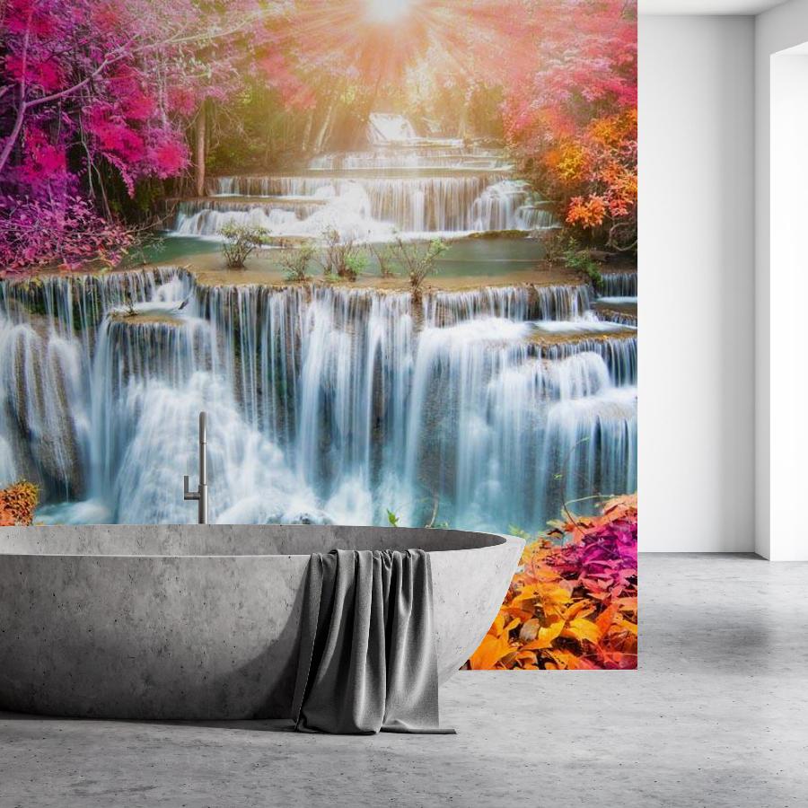 фотообои водопад и лучи солнца 9-867