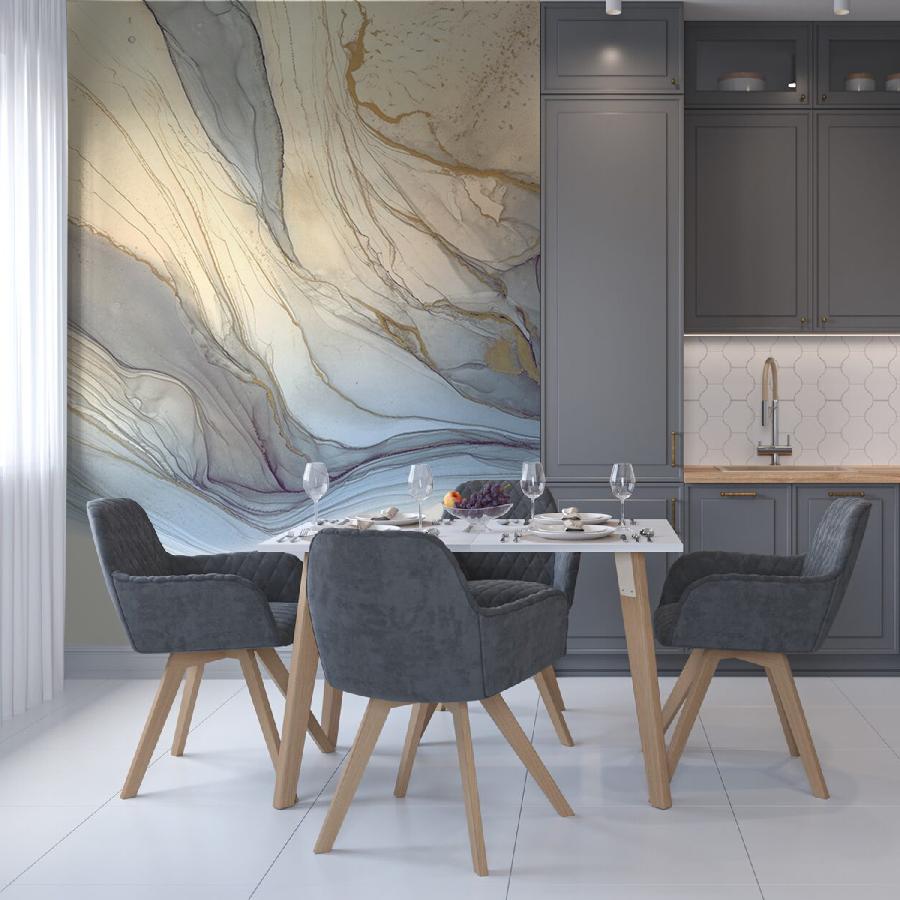 фотообои флюид арт глубокий синий 14-706