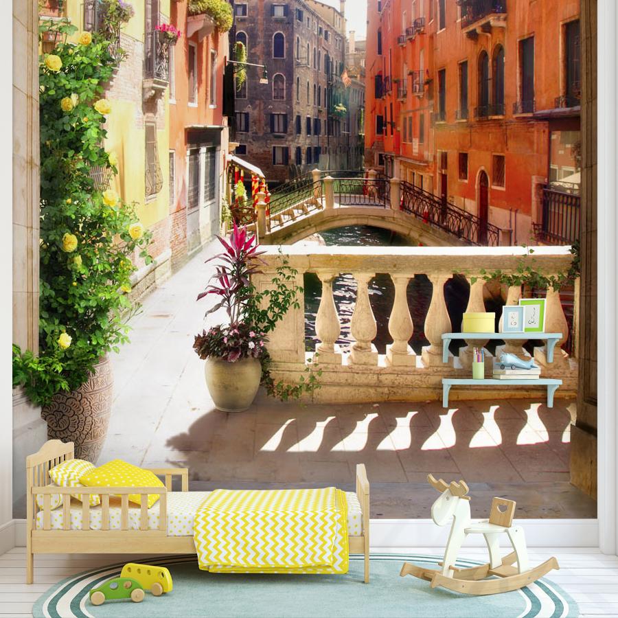 фотообои балкон с видом на улицу 19-0130