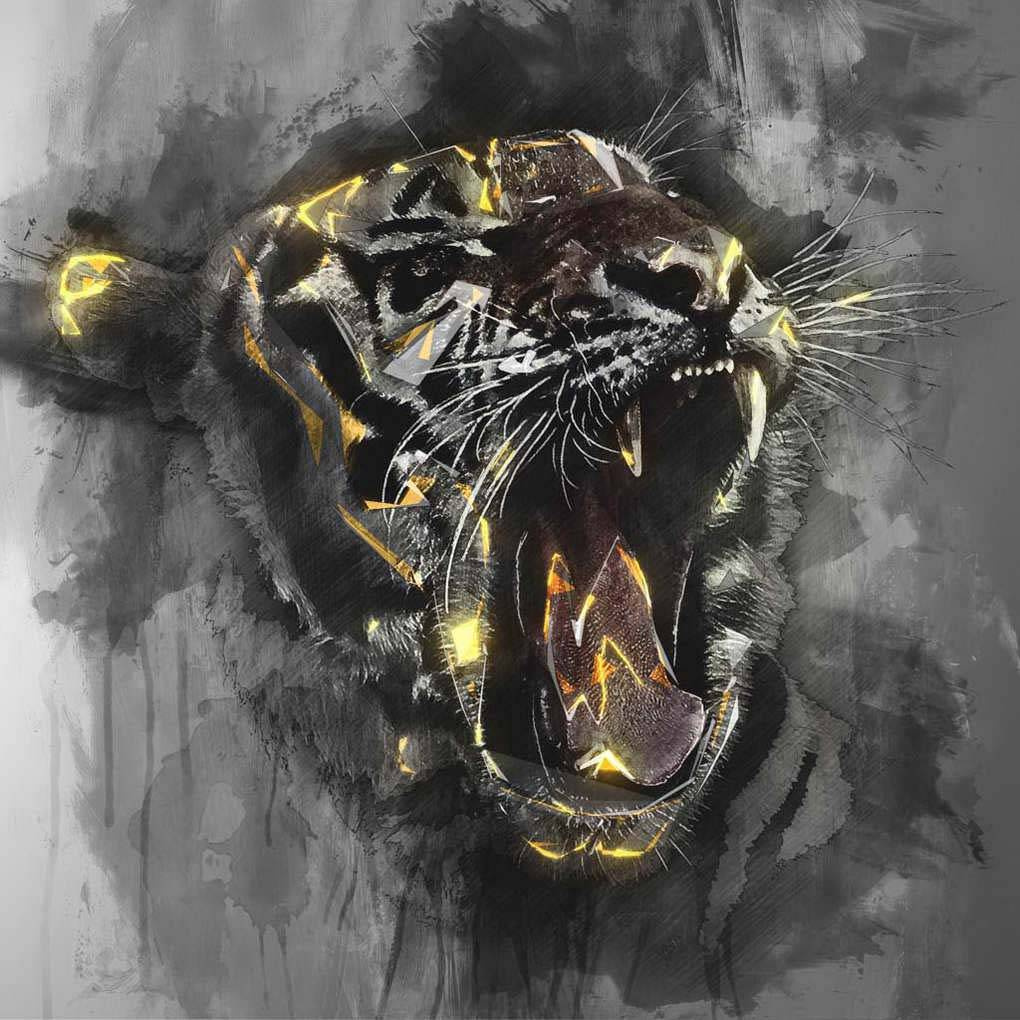 Злой тигр арт
