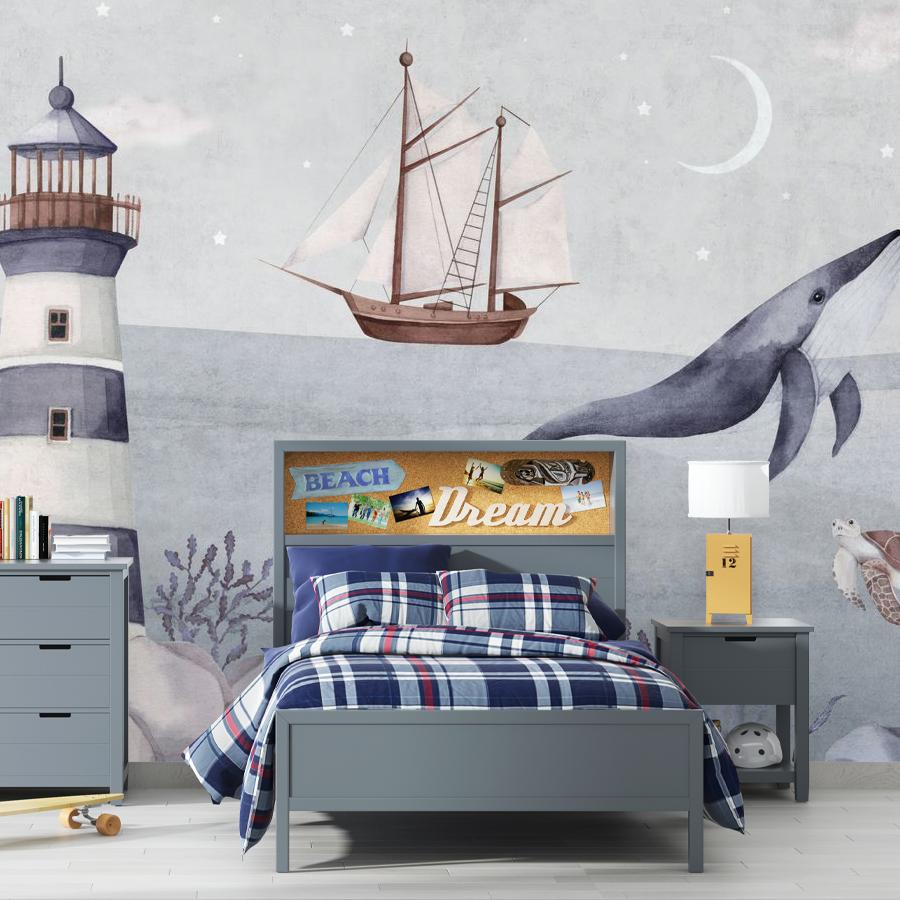 фотообои киты возле маяка 12-1812 фотообои киты возле маяка 12-1812