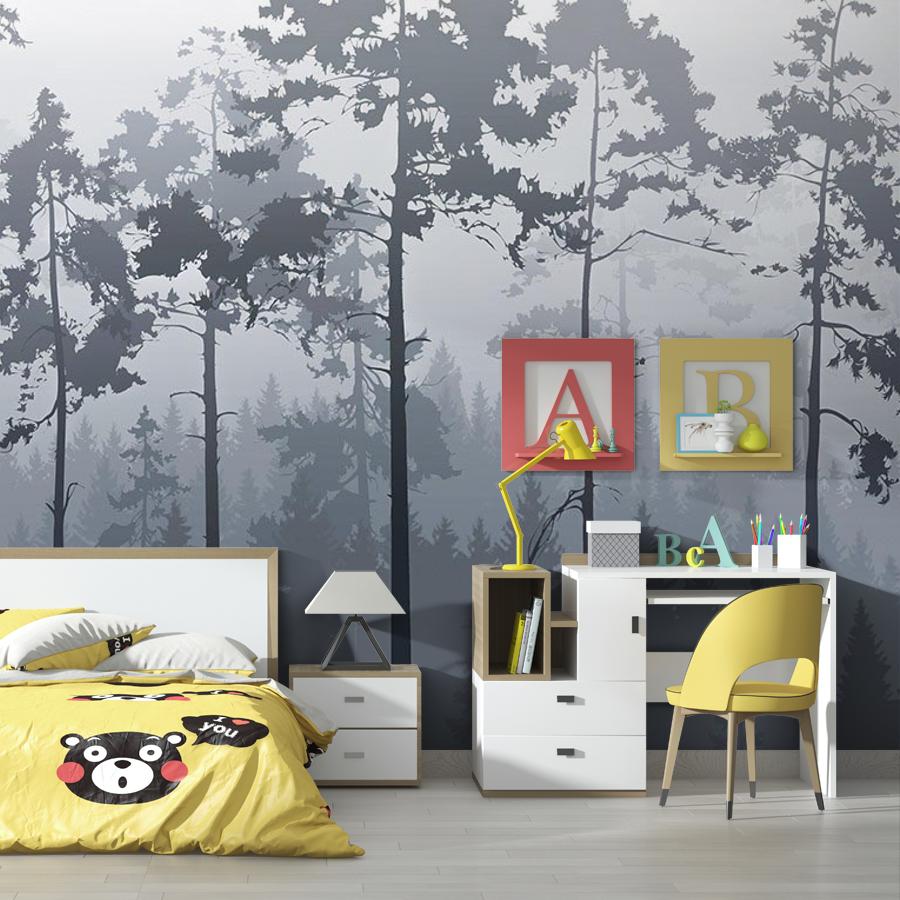 фотообои бледно-серый туманный лес 14-609 фотообои бледно-серый туманный лес 14-609