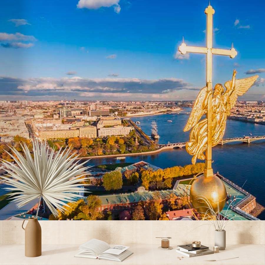 фотообои ангел на шпиле петропавловского собора 9-703