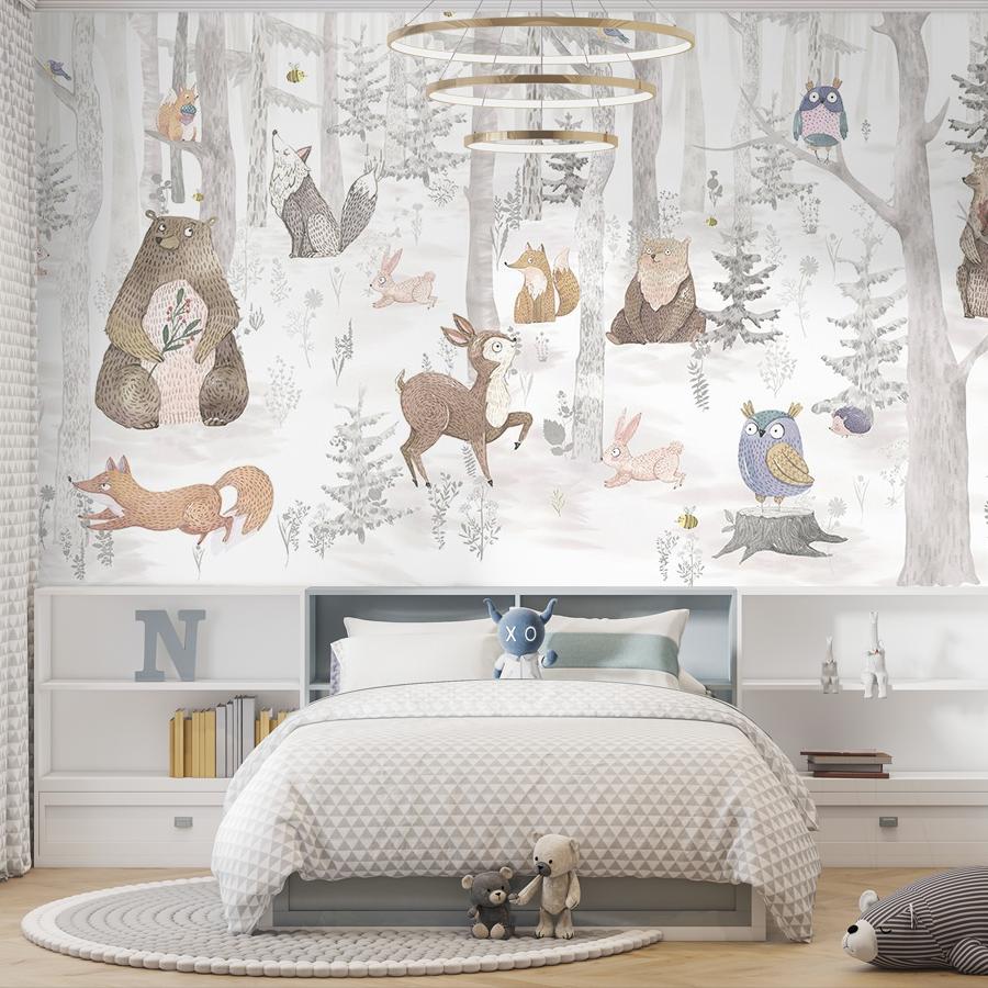 фотообои в детскую: утро в лесу 12-1603 фотообои в детскую: утро в лесу 12-1603