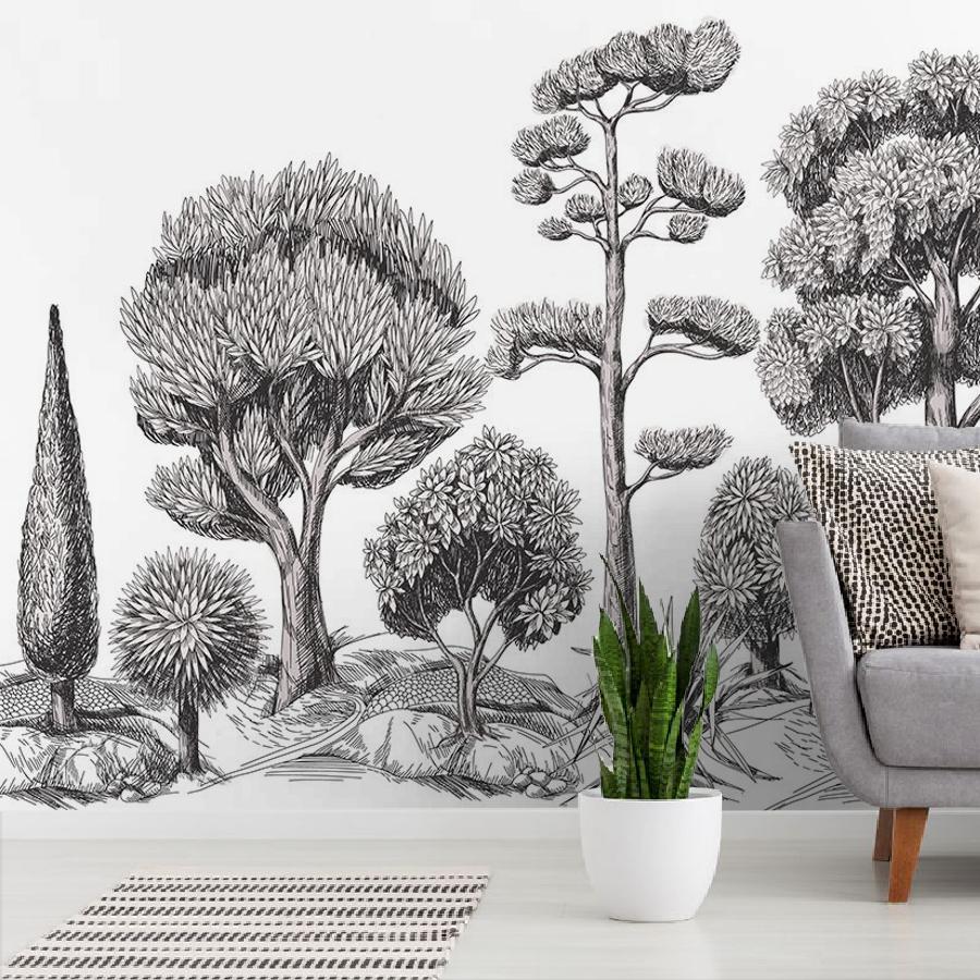 фотообои деревья серые 9-1965