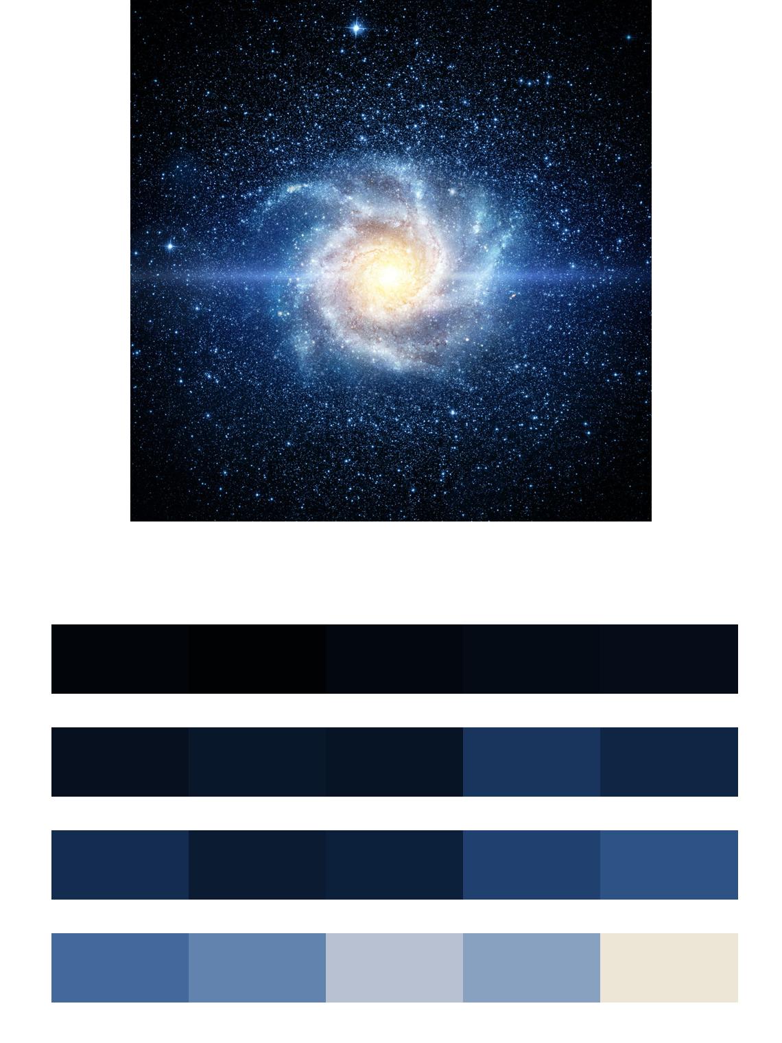 Спиральная галактика цвета