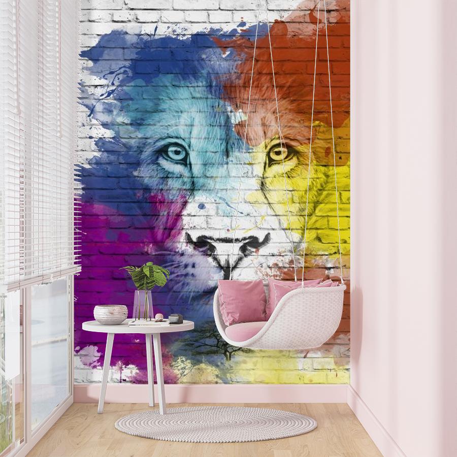 фотообои лев абстракция 12-905