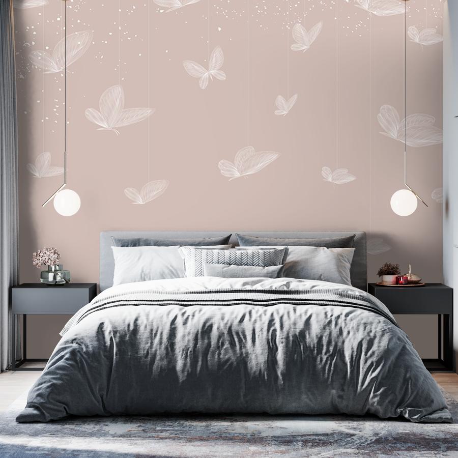 фотообои бабочки белые 9-2098