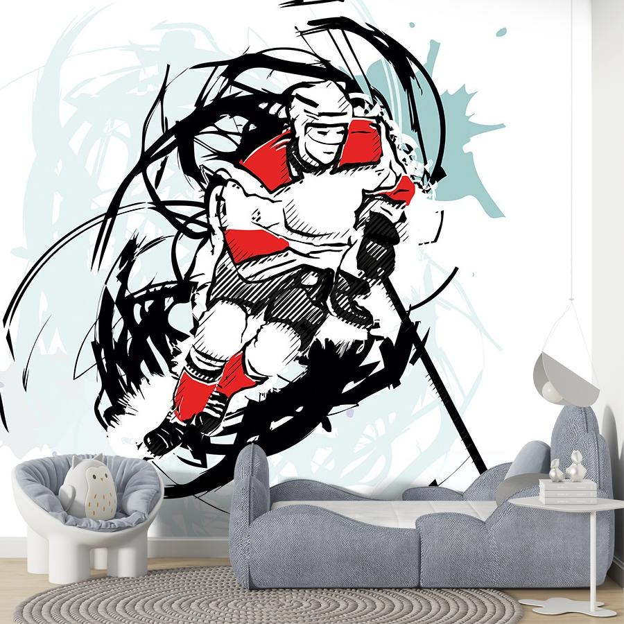 фотообои хоккейная зарисовка 14-387 фотообои хоккейная зарисовка 14-387